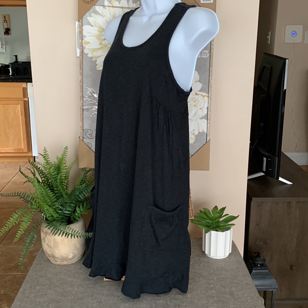 ATHLETA Black Racerback Beach Coverup with Pockets S - Picture 3 of 9